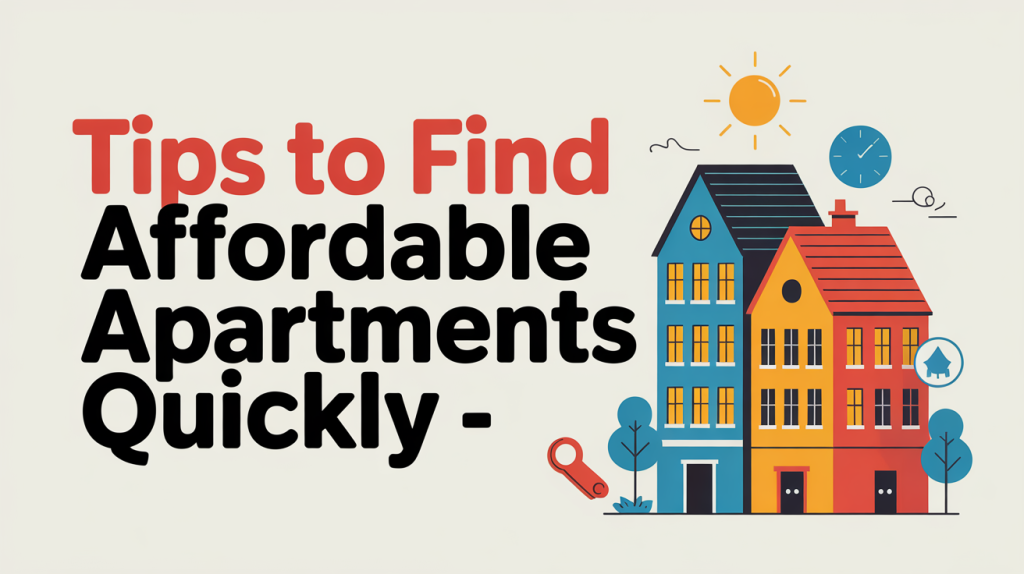 Tips to Find Affordable Apartments Quickly